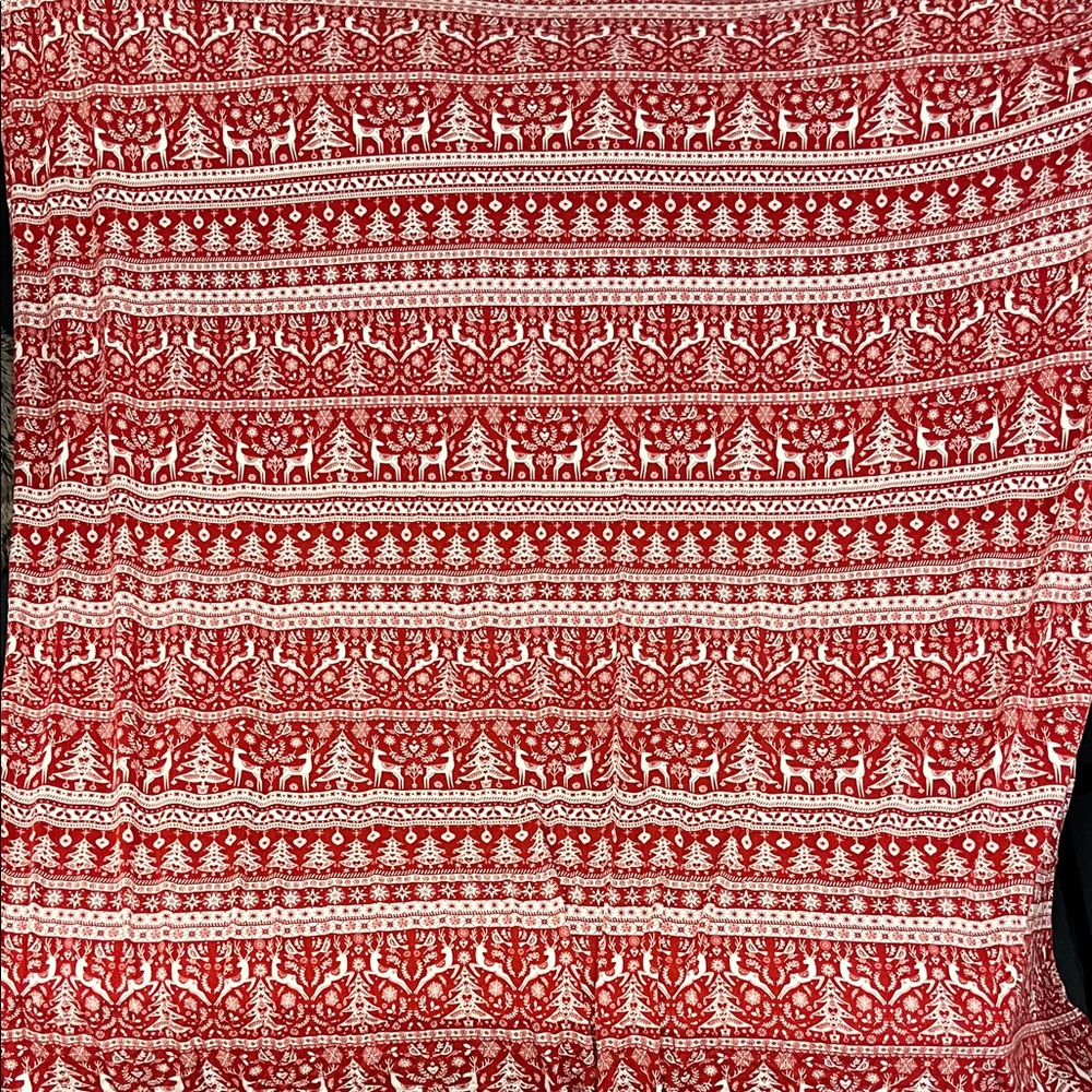 Red and White Patterned Fabric